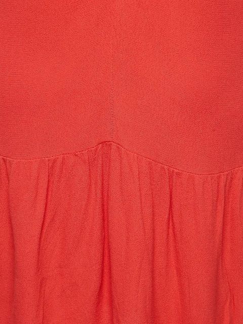 SANDRO 2024 pre-owned sleeveless ruffle-hem midi dress - Red