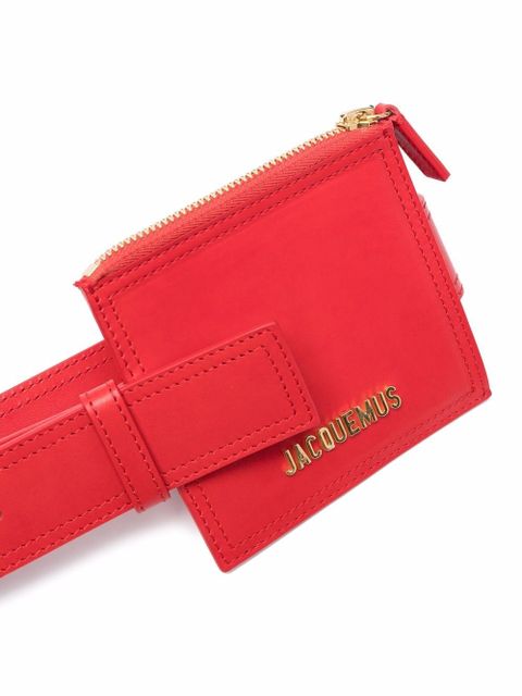 Jacquemus leather belt with pouch - Red - zdjęcie produktu nr 2