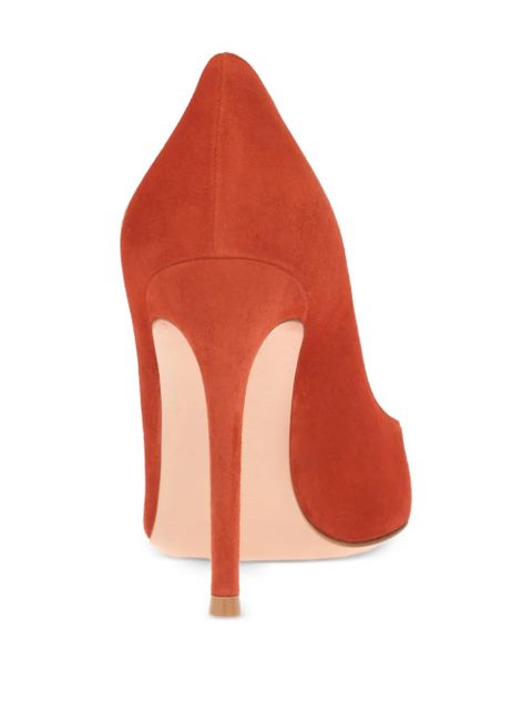 Gianvito Rossi GIANVITO pointed suede pumps - Orange