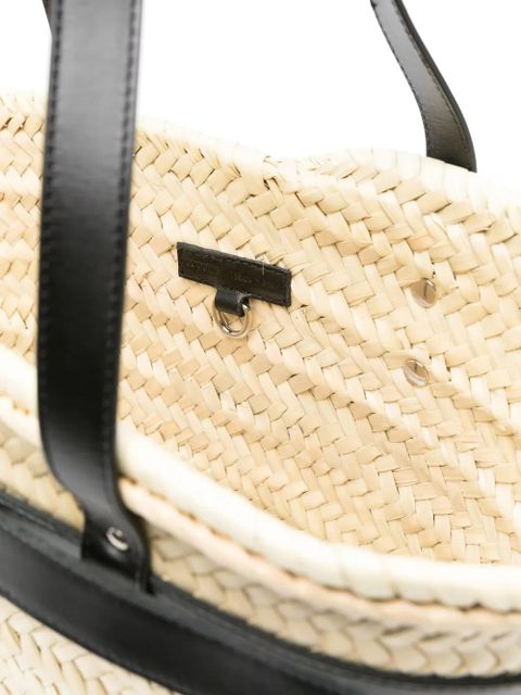 Coperni logo-plaque bucket bag - Neutrals