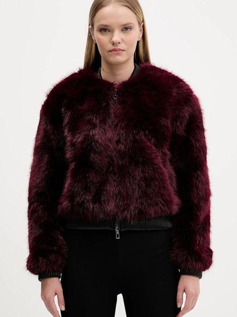 Desigual kurtka bomber RASPBERRY kolor bordowy przejściowa 25WWEW67 - zdjęcie produktu nr 1