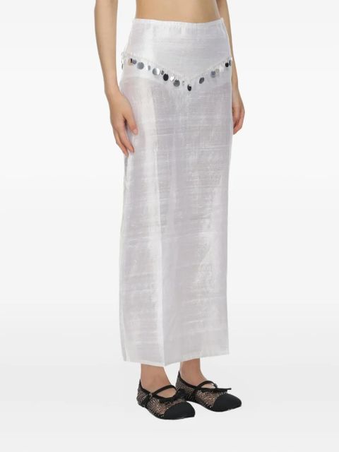 Gimaguas stud-embellished midi skirt - White