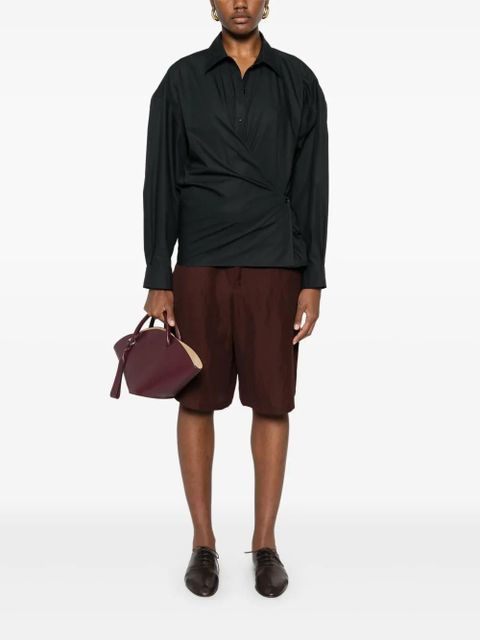 LEMAIRE straight-collar twisted shirt - Black - zdjęcie produktu nr 2