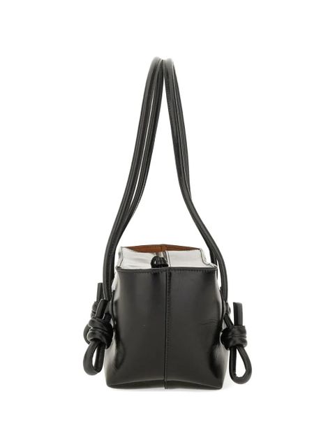 Hereu Fleca knot-detail leather shoulder bag - Black