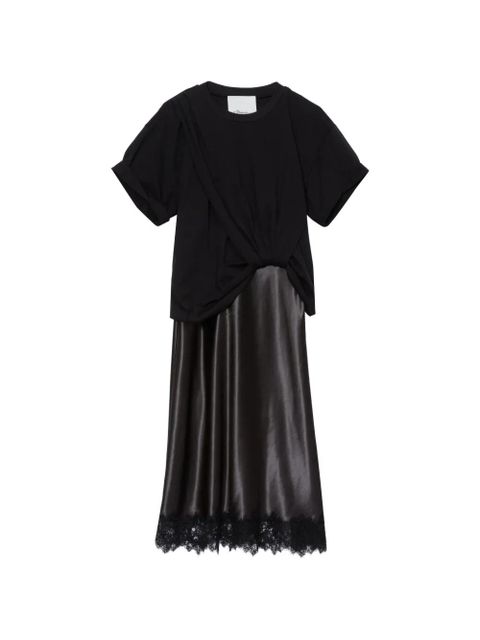 3.1 Phillip Lim knot lace trim midi dress - Black - zdjęcie produktu nr 1
