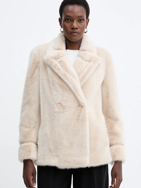 Twinset płaszcz kolor beżowy 252TT2154