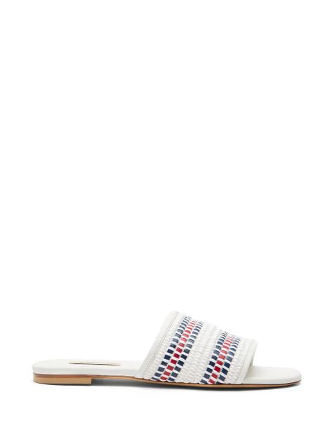 Casadei Amalfi woven flat sandals - White - zdjęcie produktu nr 1