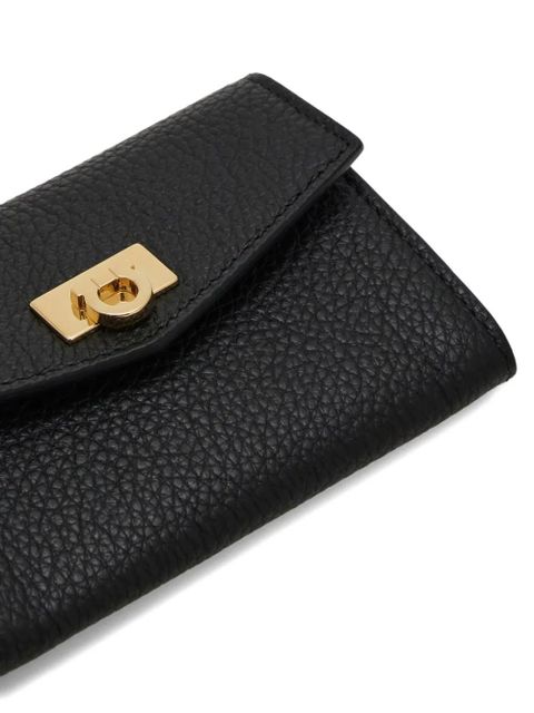 Ferragamo leather card holder charm - Black