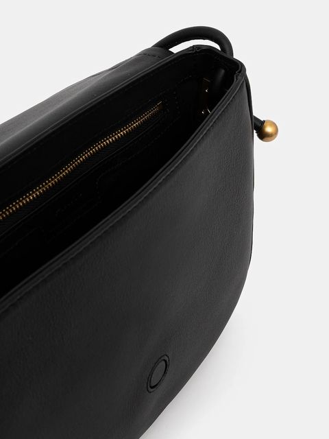 Pinko torebka skórzana kolor czarny 103830 A1ZX