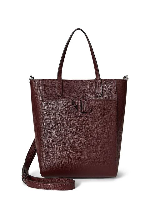 Lauren Ralph Lauren torebka skórzana kolor bordowy 431966760 - zdjęcie produktu nr 1