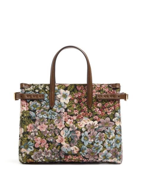 Valentino Garavani small Antives jacquard tote bag - Brown