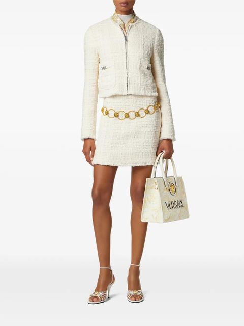 Versace cotton cardigan jacket - Neutrals
