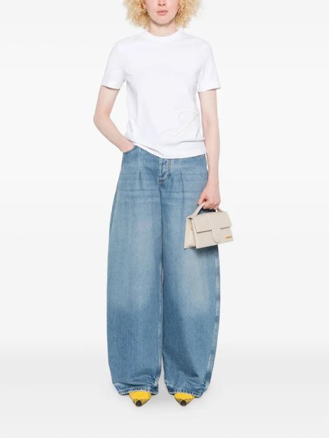 Jacquemus embroidered-logo short-sleeved T-shirt - White - zdjęcie produktu nr 2