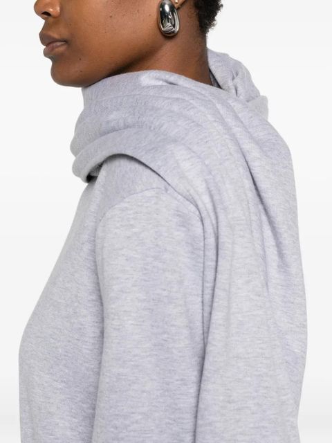 Magda Butrym draped-detail crew-neck sweatshirt - Grey