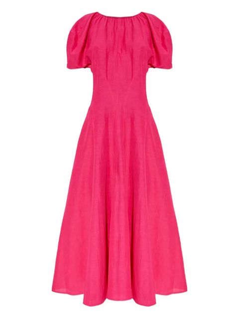 Tory Burch balloon-sleeve midi dress - Pink - zdjęcie produktu nr 1