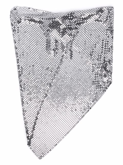 Rabanne draped mesh necklace - Silver