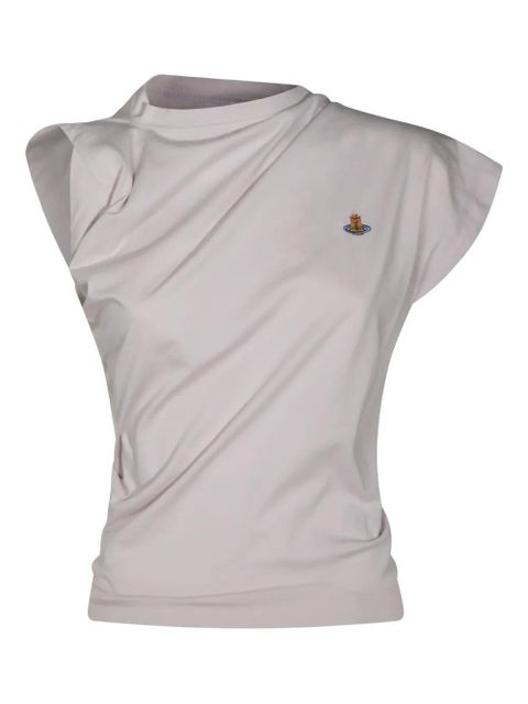 Vivienne Westwood draped orb-embellished T-shirt - Neutrals - zdjęcie produktu nr 1