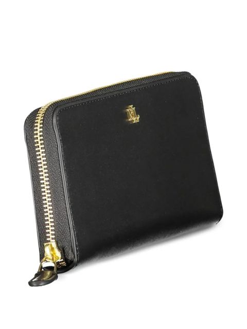 Lauren Ralph Lauren logo-plaque leather wallet - Black