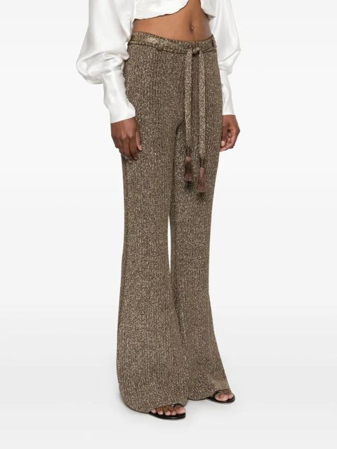 TOM FORD metallic-threading trousers - Gold