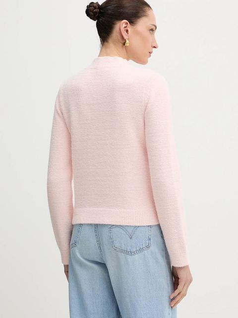 Morgan sweter damski kolor różowy z półgolfem MIRO