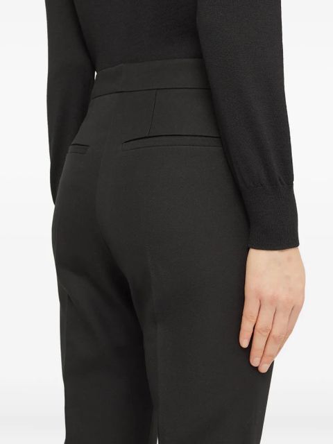 Jil Sander cotton cropped trousers - Black