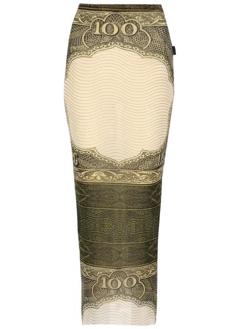 Jean Paul Gaultier printed maxi skirt - Green - zdjęcie produktu nr 2