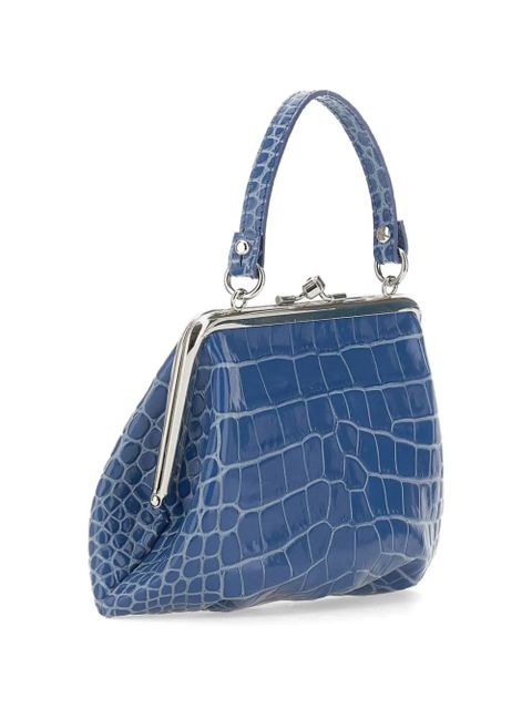 Vivienne Westwood Granny Frame croc-effect tote bag - Blue
