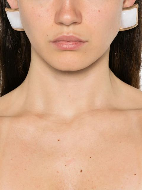 Cult Gaia square suni earrings - White