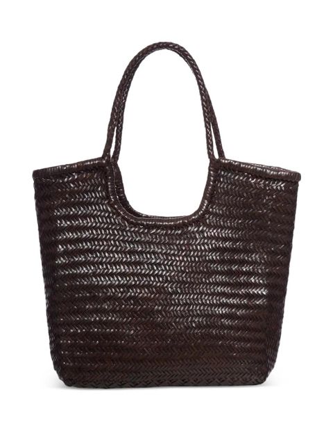 DRAGON DIFFUSION NS Diagonal Triple Jump handwoven tote bag - Brown - zdjęcie produktu nr 1