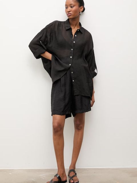 Answear.LAB koszula z domieszką jedwabiu - zdjęcie produktu nr 1