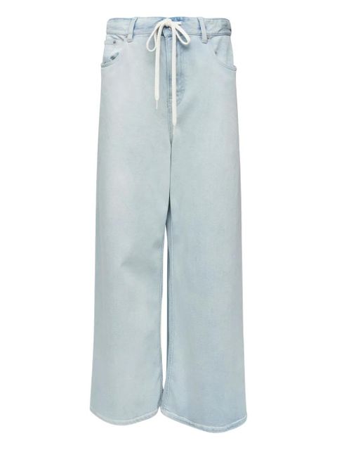 MM6 Maison Margiela five pocket drawstring trousers - Blue - zdjęcie produktu nr 1