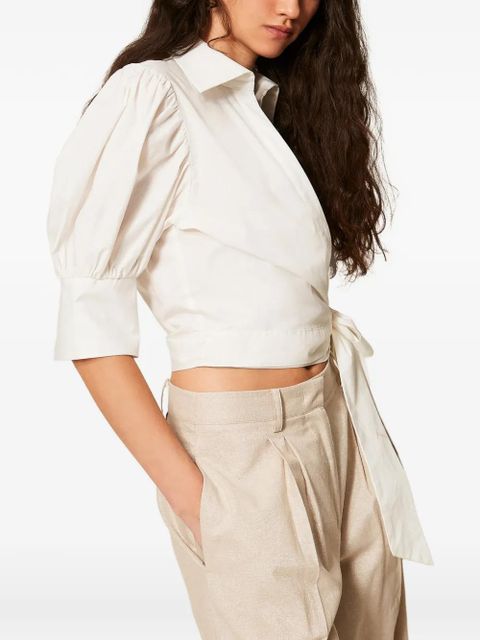 TWINSET puffed-sleeve blouse - White