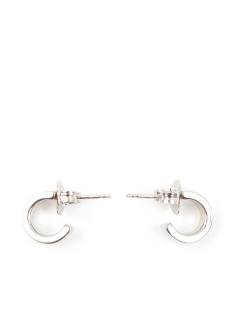 MM6 Maison Margiela Numeric engraved hoop earrings - Silver