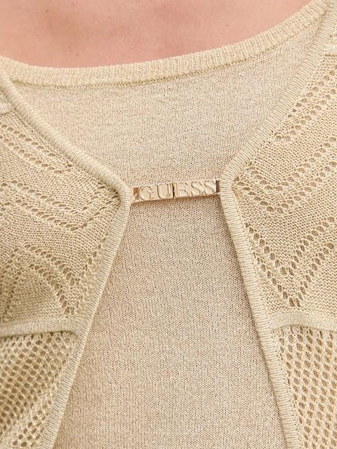 Guess kardigan NELLIE damski kolor beżowy lekki W5GR15 Z3E22