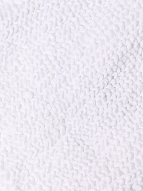 Hunza G Jean crinkle-effect bandeau bikini set - White