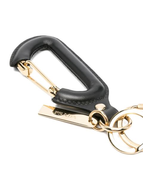 Prada leather carabiner keyring - Black - zdjęcie produktu nr 2