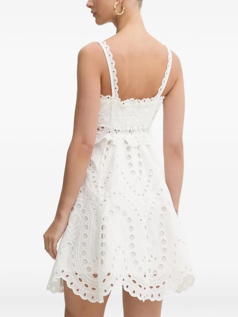 Charo Ruiz Ibiza Zeph eyelet scallop dress - White