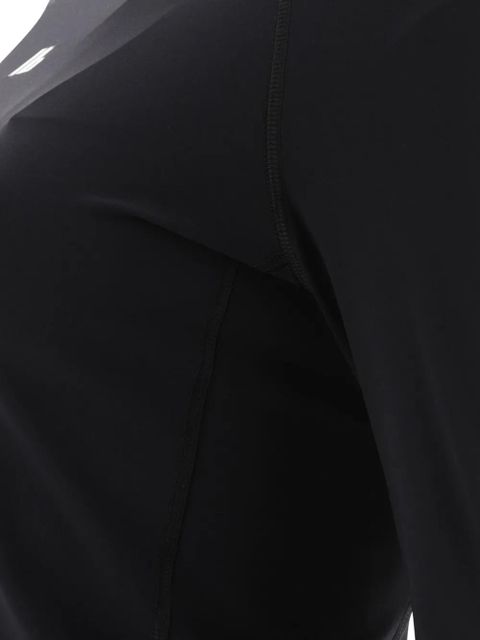 Balenciaga Activewear embroidered-logo turtleneck top - Black