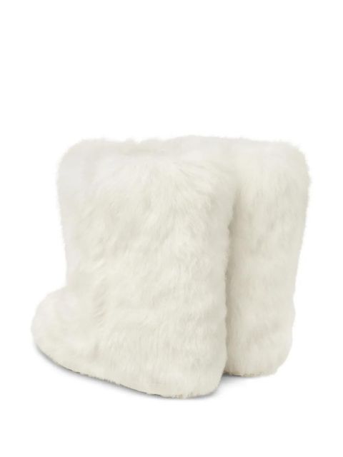 Versace Medusa fur boots - White