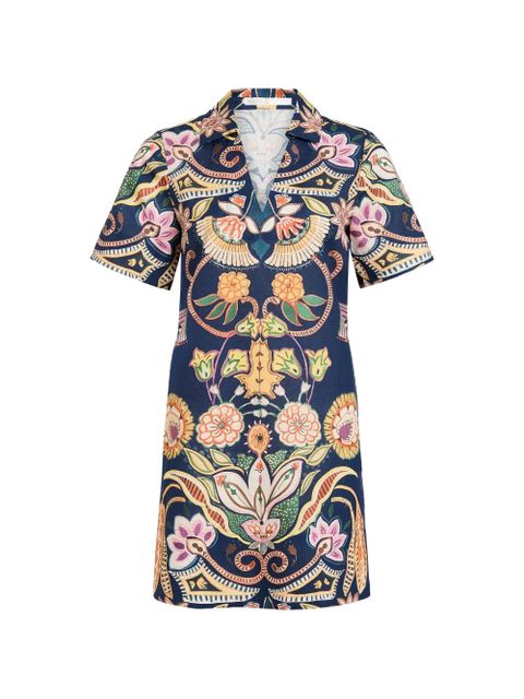 Marie Oliver Dede floral V-neck mini dress - Blue - zdjęcie produktu nr 1
