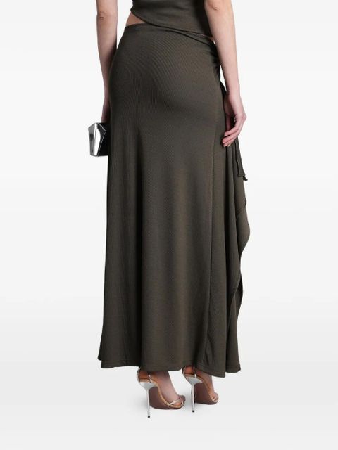 Christopher Esber Occhio Crystal Cascade maxi skirt - Green