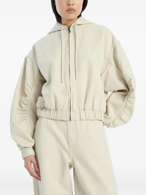 ROTATE BIRGER CHRISTENSEN balloon-sleeve hooded jacket - Neutrals