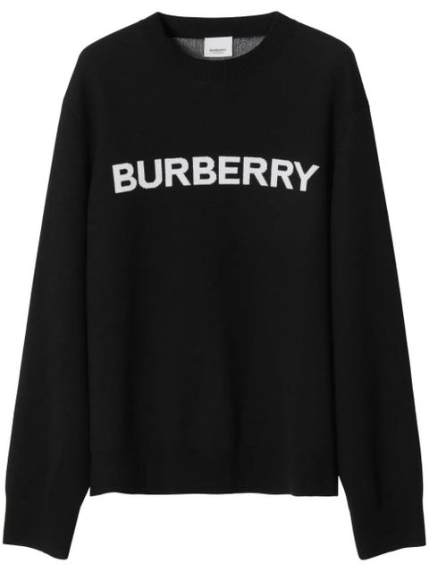 Burberry intarsia-knit logo jumper - Black - zdjęcie produktu nr 1