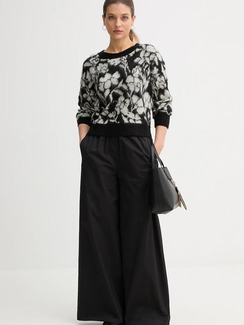 United Colors of Benetton sweter z dodatkiem moheru damski kolor czarny 1VAAE10F3 - zdjęcie produktu nr 2