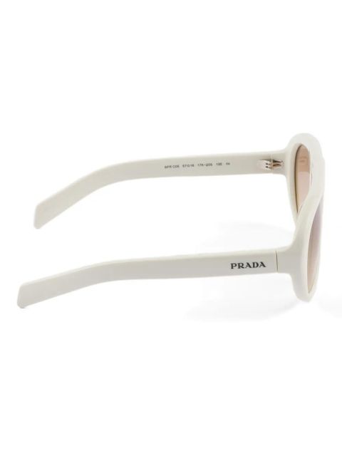 Prada Eyewear pilot-frame sunglasses - White - zdjęcie produktu nr 2