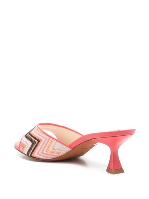 Missoni 60mm zigzag mules - Pink