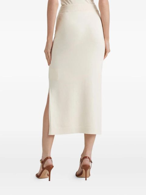 Lauren Ralph Lauren elasticated slit pencil skirt - Neutrals