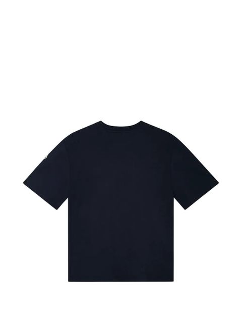 Moncler embroidered-logo T-shirt - Blue - zdjęcie produktu nr 2