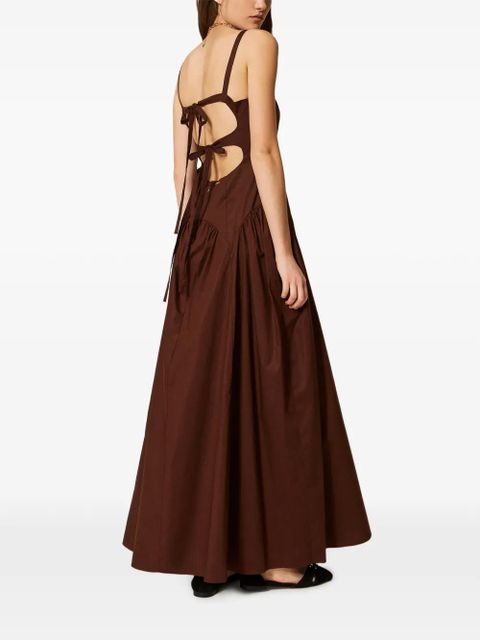 TWINSET maxi poplin dress - Brown