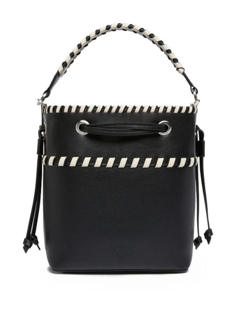 PINKO braided-trim bucket bag - Black